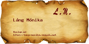 Láng Mónika névjegykártya
