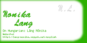 monika lang business card
