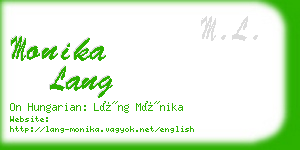 monika lang business card